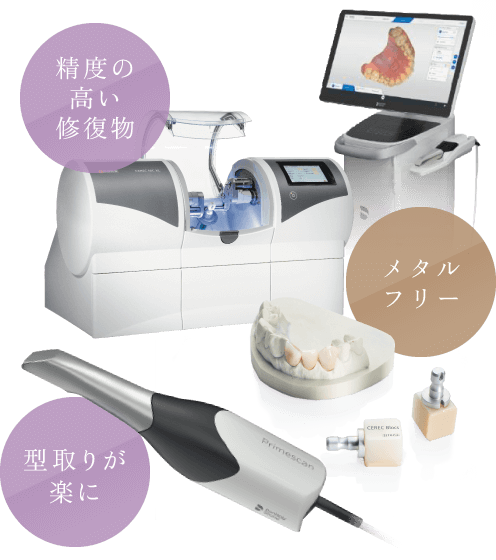 精度の高い修復物・メタルフリー・負担を軽減